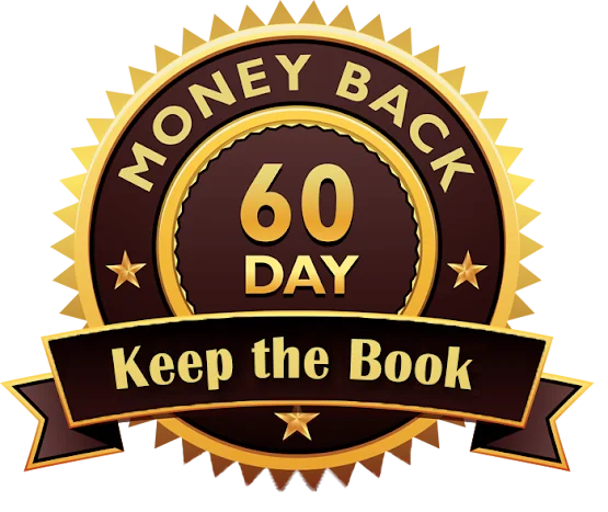 60-day keep-the-book money-back guarantee badge for The Forager's Guide to Wild Foods